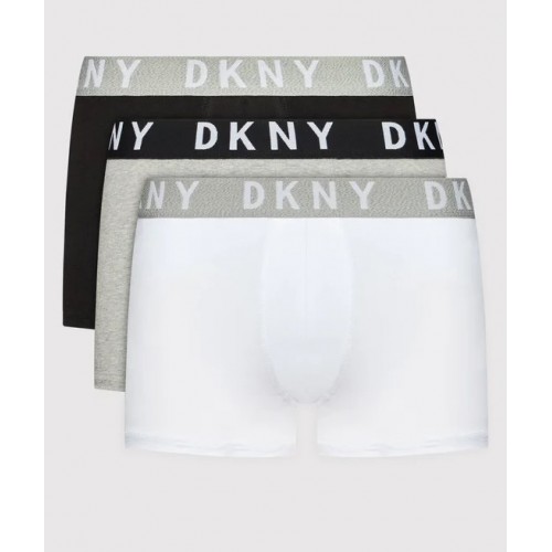 DKNY ανδρικά μποξεράκια σε άσπρο,γκρι και μαύρο χρώμα U5_61738_DKY-BLACK WHITE GREY